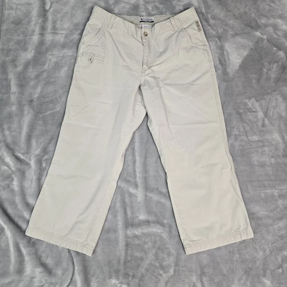 Columbia Off White Cropped Capris Womens Size 10 - Picture 1 of 9